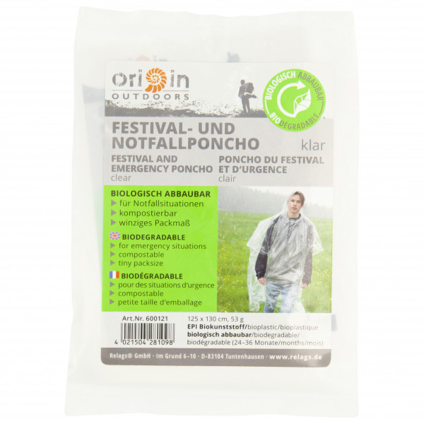 Origin Outdoors - Festival Notfall-Poncho - Regnjacka
