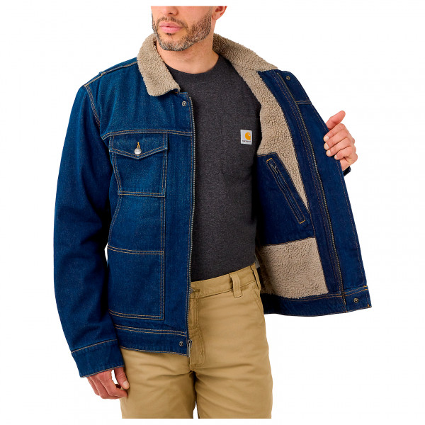 Carhartt - Relaxed Denim Sherpa Lined Jacket - Fritidsjakke