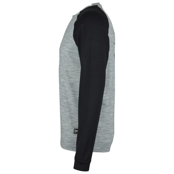super.natural - Signature Contrast Crew - Pullover in lana merino
