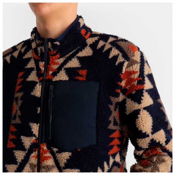 Revolution - Short Printed Fleece Jacket with High Collar - Fleecevest