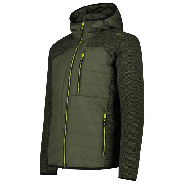 CMP - Jacket Hybrid Fix Hood Poly Pongee - Fleecetakki