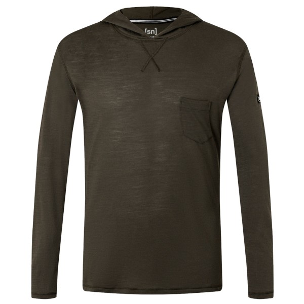 Sweat à Capuche Homme Howies - Laine Mérinos 100% - Fermeture Complète - Taille XS - Noir