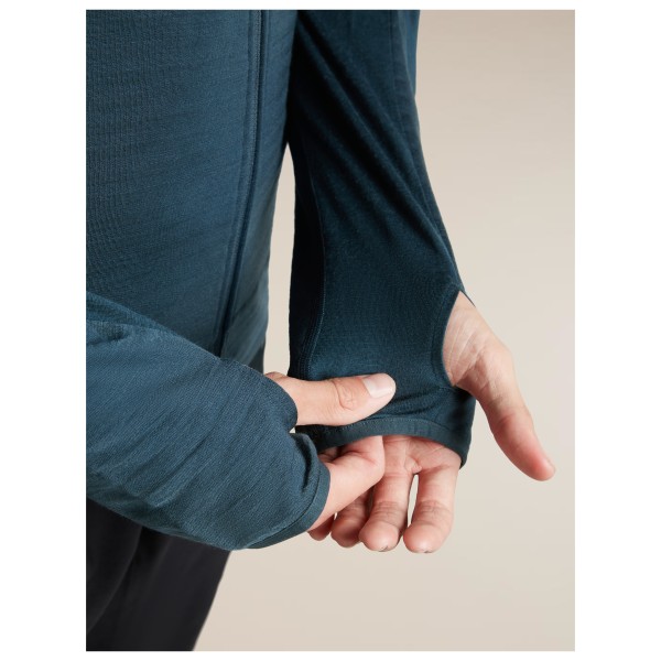 Icebreaker - Merino 300 Realfleece Descend L/S Zip - Merinowollen trui