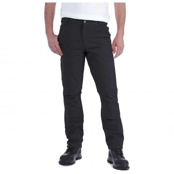 Dames Casual Rechte Pijpen Stretch Broek met Trekkoord Elastische Taille Yoga Broek met Zakken(XXL, Zwart
