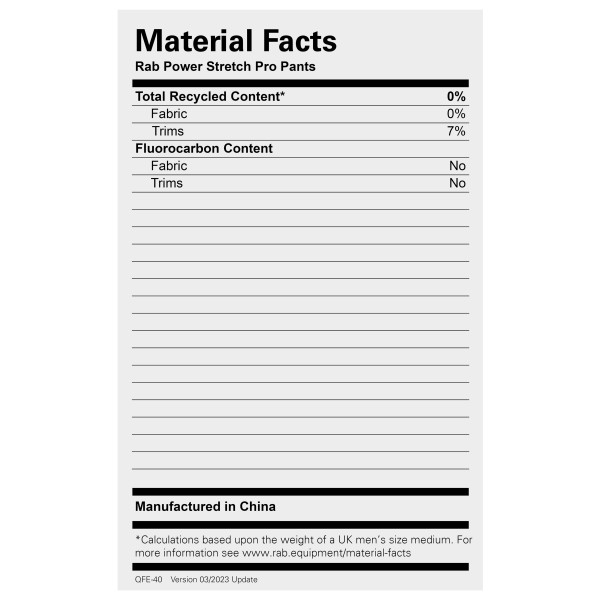 Rab - Power Stretch Pro Pants - Pantalones de forro polar