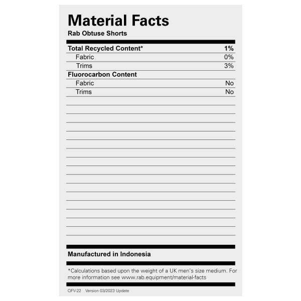 Rab - Obtuse Shorts - Pantalones cortos