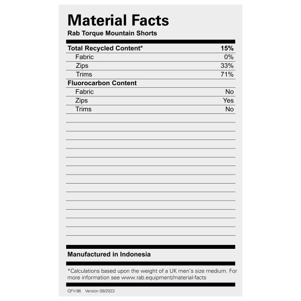 Rab - Torque Mountain Shorts - Shortsit