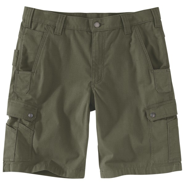 Bermuda tasconato camouflage grigio in ripstop di cotone stretch