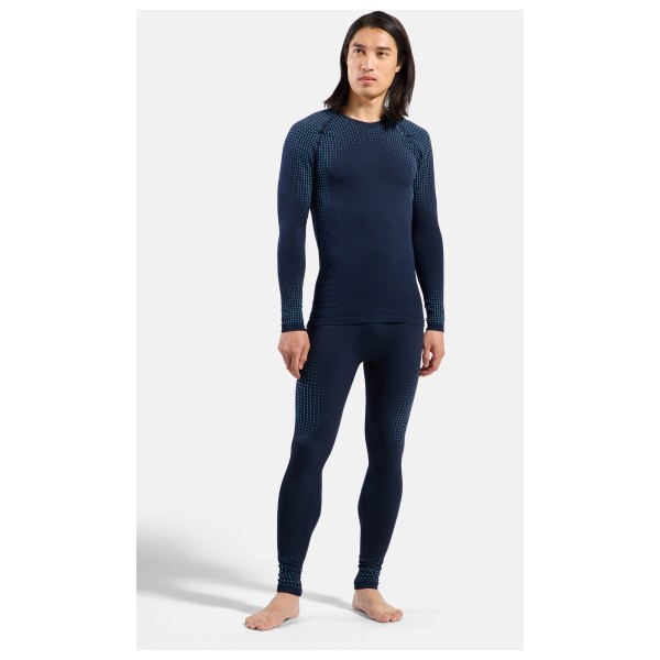 Odlo - Performance Warm Bl Top Crew Neck L/S - Ropa interior fibra sintética