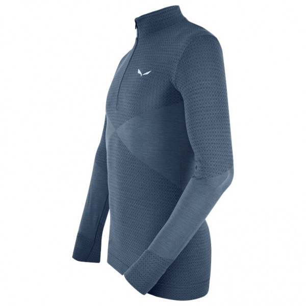 Salewa - Zebru Med Warm AMR Half Zip Tee - Ropa interior merino