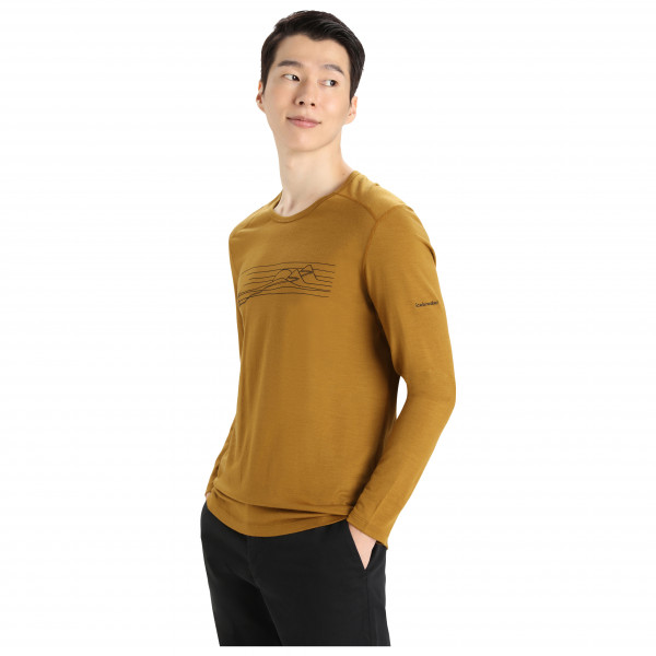 Icebreaker - 200 Oasis L/S Crewe Ski Stripes - Ropa interior merino