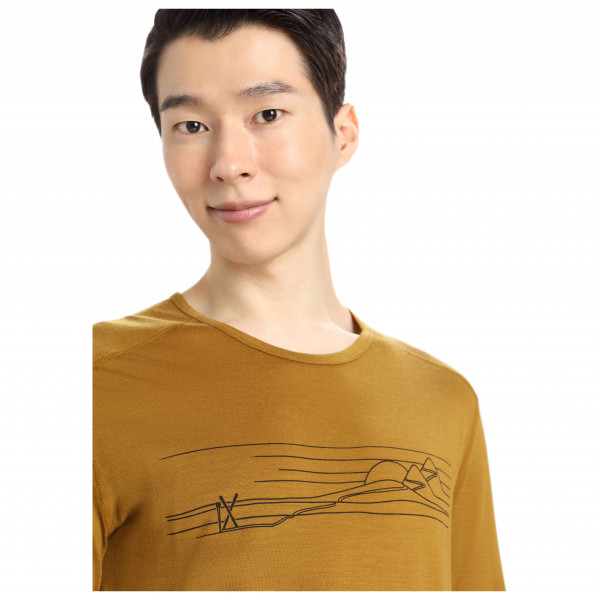 Icebreaker - 200 Oasis L/S Crewe Ski Stripes - Ropa interior merino
