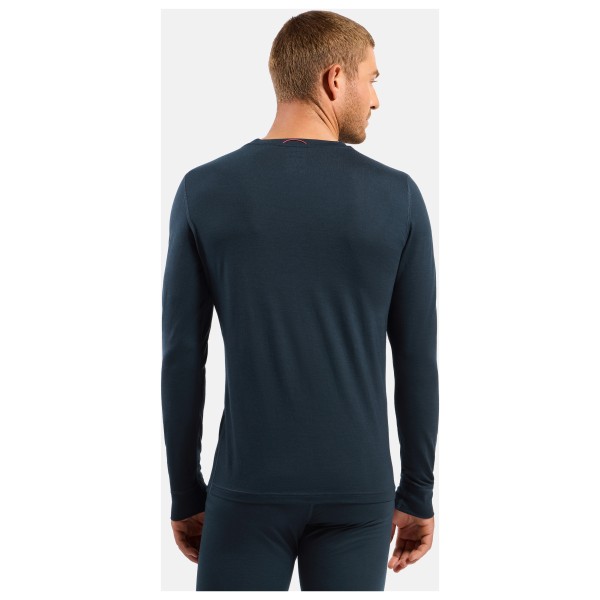 Odlo - Merino 200 80 Years Bl Top Crew Neck L/S - Ropa interior merino