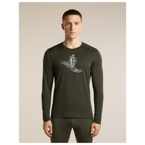 Icebreaker - Merino 200 Oasis L/S Crewe Skiing Yeti - Merinowollen ondergoed