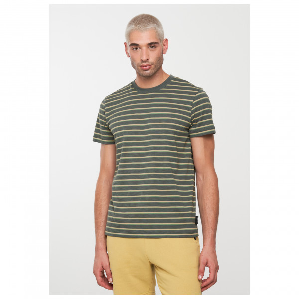 recolution - T-Shirt Cacao Stripes - Camiseta de manga corta