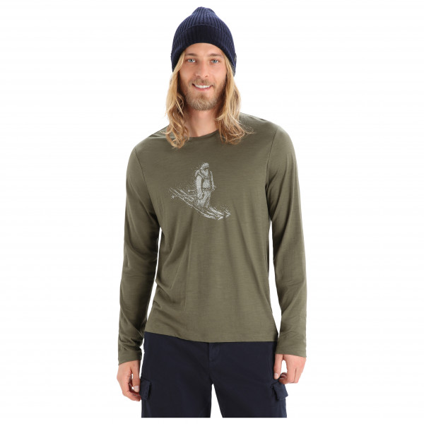 Icebreaker - Tech Lite II L/S Tee Skiing Yeti - Camiseta de merino