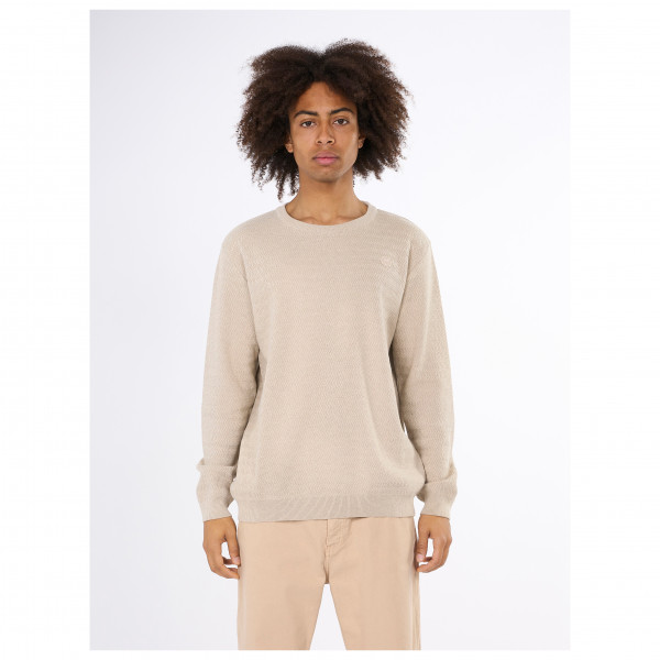 KnowledgeCotton Apparel - Zig-Zag Badge Knit O-Neck - Sweatere
