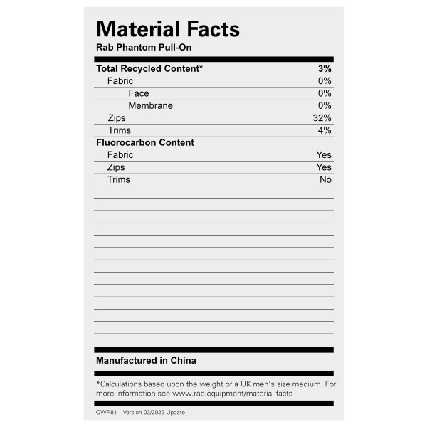 Rab - Phantom Pull-On - Vindjakke