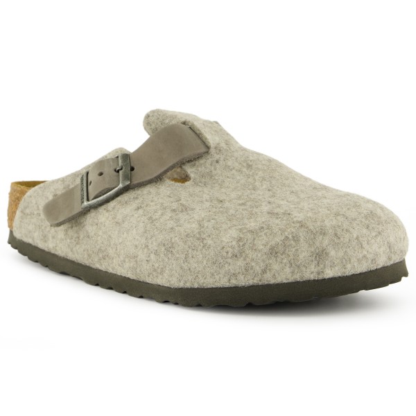 Birkenstock - Boston Natural Leather/Textile/Felt - Sandalias