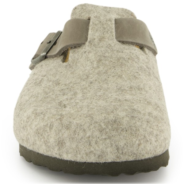 Birkenstock - Boston Natural Leather/Textile/Felt - Sandalias