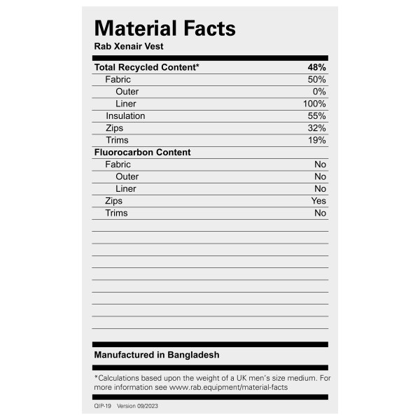 Rab - Xenair Vest - Kunstfasergilet