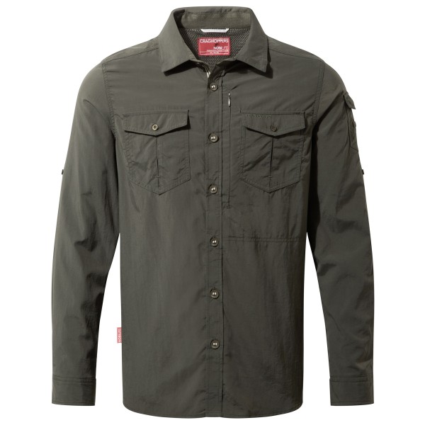 Chemise Manches Longues Craghoppers NosiLife Adventure III, Beige, Homme, Neuve Avec étiquettes
