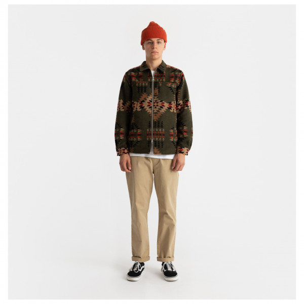 Revolution - Checked Navajo Inspired Overshirt with Zipper - Camisa