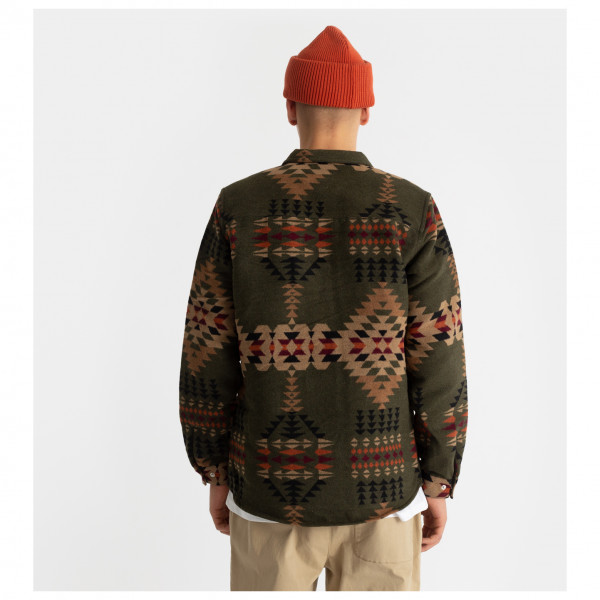 Revolution - Checked Navajo Inspired Overshirt with Zipper - Skjorta