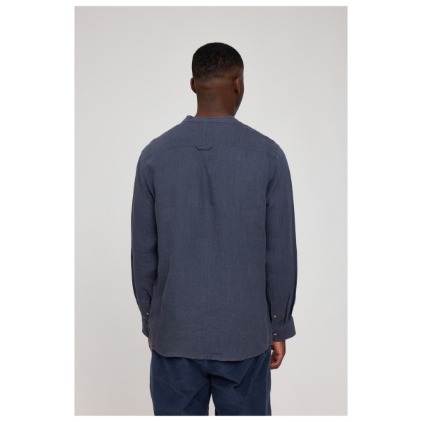 Mazine - Stand Collar Linen Shirt - Overhemd