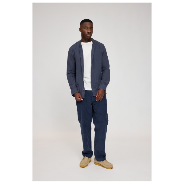Mazine - Stand Collar Linen Shirt - Overhemd