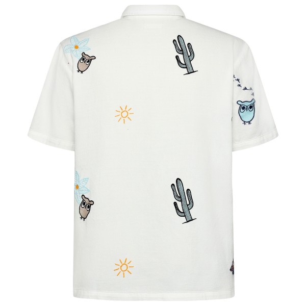 KnowledgeCotton Apparel - Box Fit S/S Shirt Embroidery - Skjorte