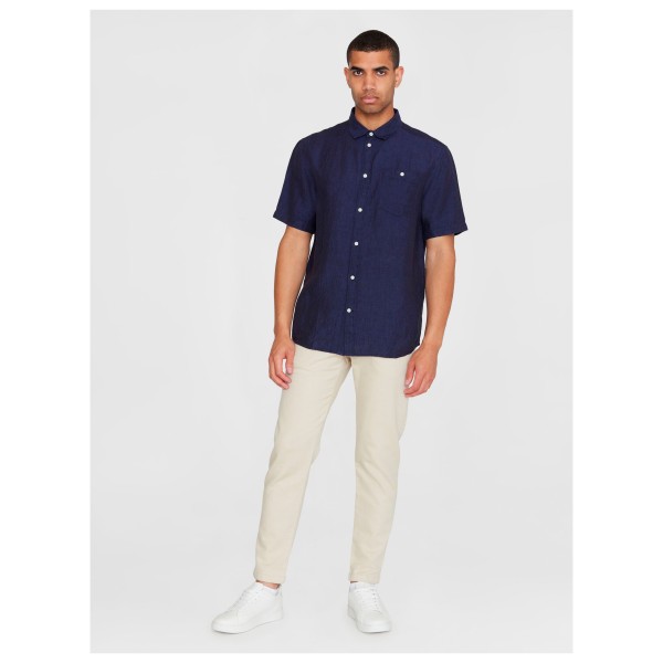 KnowledgeCotton Apparel - Regular Linen S/S Shirt - Camisa