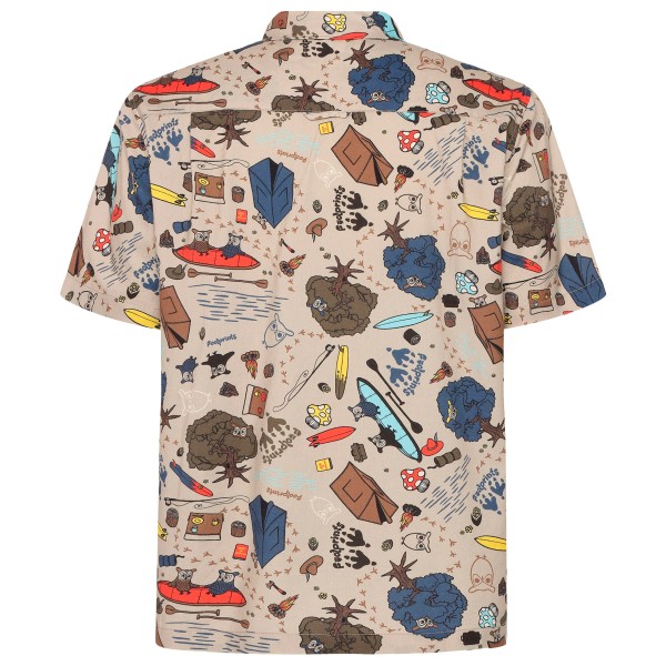 KnowledgeCotton Apparel - Regular Structured AOP S/S Shirt - Skjorte