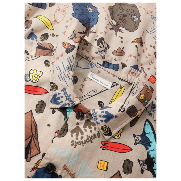 KnowledgeCotton Apparel - Regular Structured AOP S/S Shirt - Skjorte