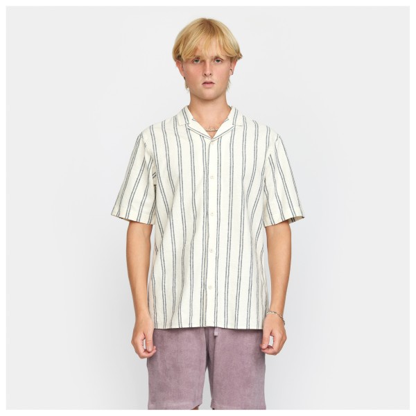 Revolution - Short-Sleeved Cuban Cotton Linen Shirt - Camisa