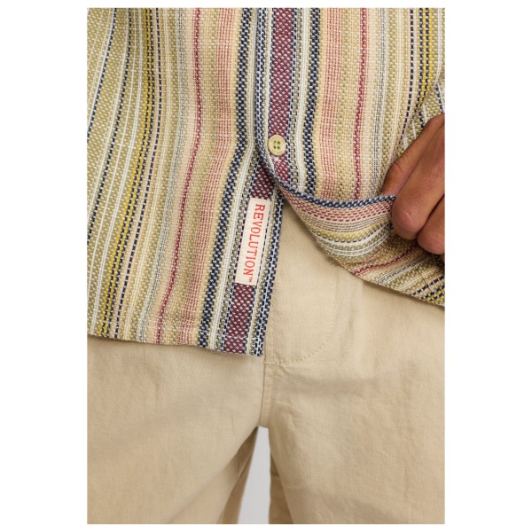 Revolution - Cuban Shirt Striped S/S - Hemd