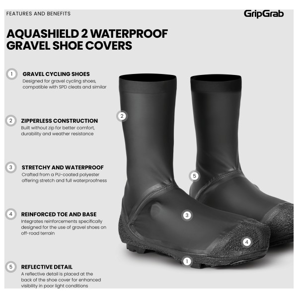 GripGrab - AquaShield 2 Wasserdichte Gravel Überschuhe - Overshoes