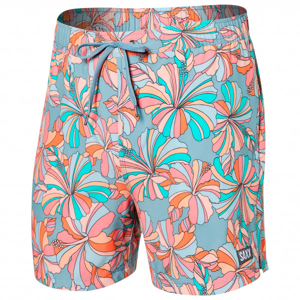 SAXX 5-Inch Oh Buoy 2N1 Volley Swim Trunks - Pineapple Field-Black main image 1