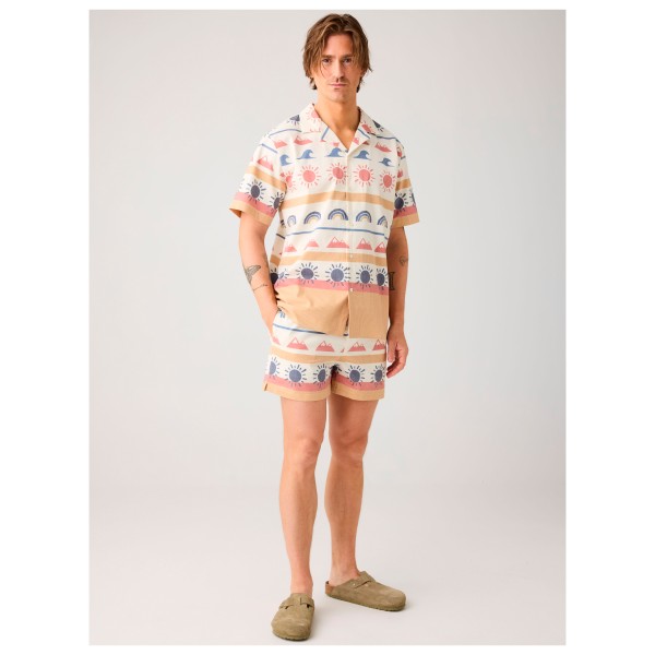 KnowledgeCotton Apparel - Mid-Thigh Icon AOP Seersucker Swimshorts - Swim brief