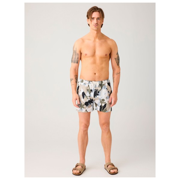 KnowledgeCotton Apparel - Stretch Nature AOP Swimshorts - Badebukser