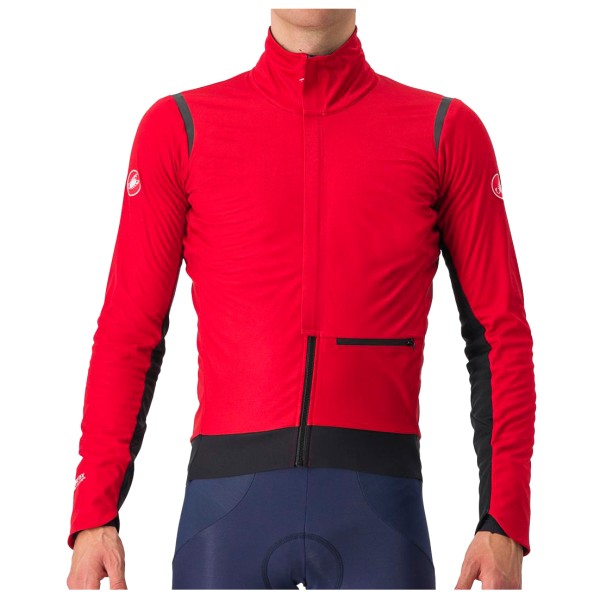 Veste Cycliste CASTELLI Beta Ros - Coupe-vent Imperméable Gore-Tex Infinium, 3 Poches, Dos Réfléchissant