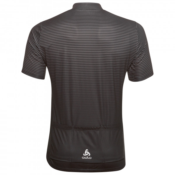 Odlo - T-Shirt S/U Collar S/S Full Zip Essential Print - Maillot de ciclismo