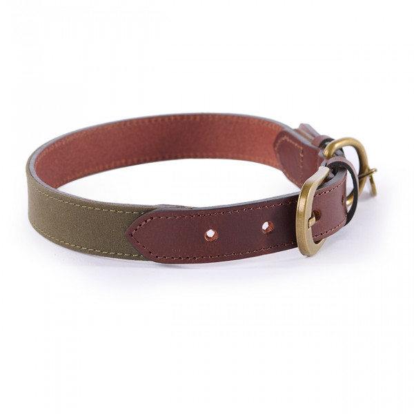 Le Chameau - Waxed Cotton/Leather Dog Collar - Hondenspullen