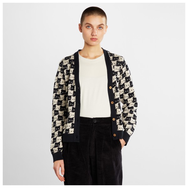 DEDICATED - Women's Cardigan Iggesund Pepita Cats - Vrijetijdsjas