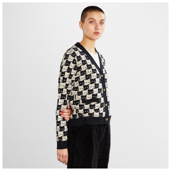 DEDICATED - Women's Cardigan Iggesund Pepita Cats - Vrijetijdsjas