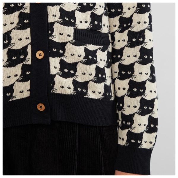 DEDICATED - Women's Cardigan Iggesund Pepita Cats - Vrijetijdsjas