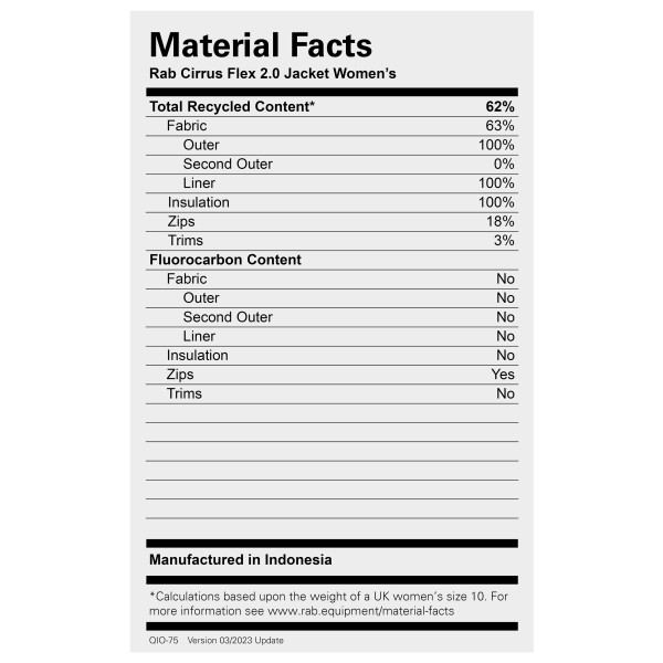 Rab - Women's Cirrus Flex 2.0 Jacket - Syntetjacka