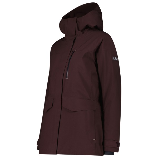 CMP - Women's Long Jacket Fix Hood 36W0686 - Chaqueta de invierno
