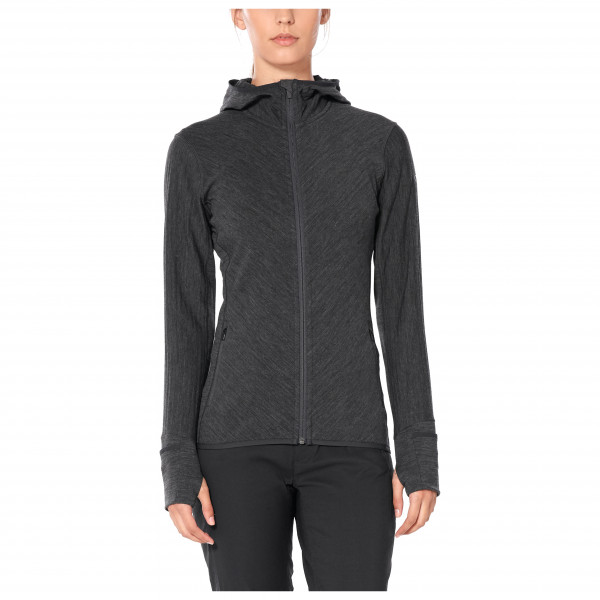 Icebreaker - Women's Descender L/S Zip Hood - Wollen jas