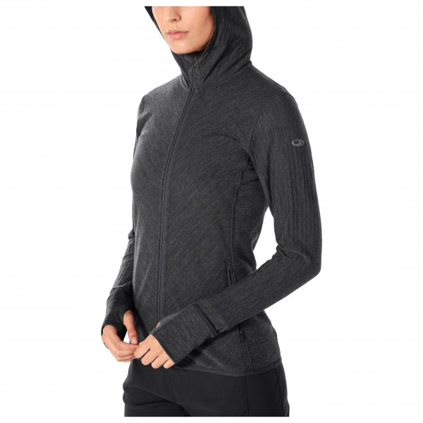 Icebreaker - Women's Descender L/S Zip Hood - Wollen jas